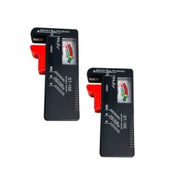 ZUFECY Battery Tester Checker, Universal Small Battery Tester for AAA AA C D 9V 1.5V, Button Cell Batteries Checker - Small Volt Checker for All Batteries - 2 Pack