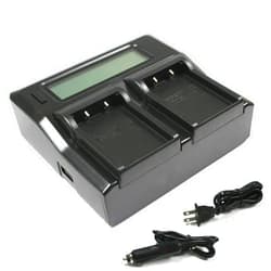 Wasabi Power Dual LCD Battery Charger for Fujifilm NP-T125, Compatible with OEM Battery, Fully Charges in 60-90 Minutes, Includes 12V Car Plug Adapter