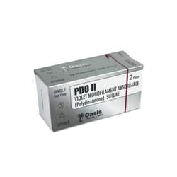 Generic Oasis PDO (Polydioxanone) Surgical Suture, 2-0, (CP-1) 1/2 36/37mm Reverse Cutting Needle, 75cm, 12/Box, Veterinary Use