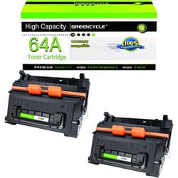 greencycle 64A Compatible Black Toner Cartridge Replacement for HP 64A CC364A for Laserjet P4014dn P4014n P4015dn P4015n P4015tn P4015x P4515n P4515tn P4515 Printer Ink Cartridge (2PC)
