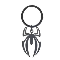 Ruoming 1 PCS Spider Design Keychain, Stainless Steel, 1.7 x 1 inches, Black