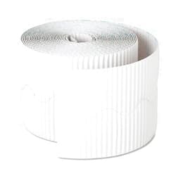 Pacon Bordette Decorative Border, 2 1/4'' x 50' Roll, White, Sold as 1 Roll
