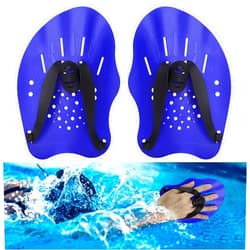 Hianjoo Swimming Hand Paddles for Adult and Junior (1 Pair), Power Strength Train Swim Fins Pool Exercise Swimming Accessories for Novice and Professional Use