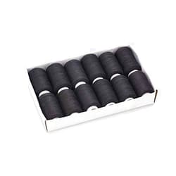 Funthread Sewing Thread 12 Colors Set 40S/2 for Sewing Machine,Quilting,Hand Sewing (12 Black)