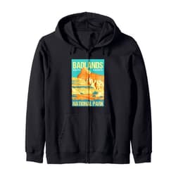 Tout Wear Badlands National Park Badlands National Park South Dakota Poster Design Zip Hoodie