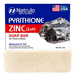 Herblov Pyrithione Zinc Soap Bar for Face & Body, 4oz | 2% ZnP Bar Soap Skin Therapy Cleanser for Acne, Rosacea, Eczema, Dermatitis, Psoriasis, Itching | Cleansing, Calming Facial Wash | Made in USA