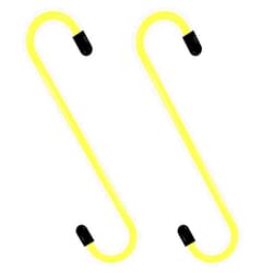 Hirificing 2PCS Brake Caliper Hanger Hooks Mechanic Specialty Tools for Braking Bearing Axle and Suspension Work, Car Brake Caliper Hangers with Rubber Tips Automotive Tools(Yellow)