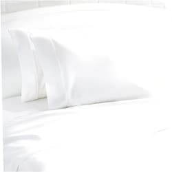 ShanDreamz 100% Cotton Percale Pillowcases, Breathable Pillow Covers, Airy Light Weight Fabric, Moisture Wicking for Hot Sleepers, Best for Home Spa & Hotel (White Queen/Standard 20