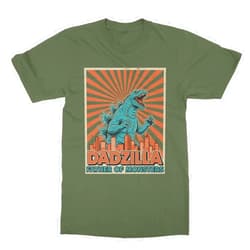SWEET LEMONS Dadzilla Funny Father of Monsters Daddy Fathers Day Unisex T-Shirt