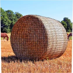 Dayimado Large Round Bale Hay Net, 6x6 Ft Sturdy Hay Net Slow Feed for Horses, Fits Round Bales 5x5-6x6 or Square Bales 3x3x8-4x4x8 with 1.5