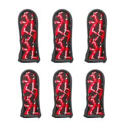 New Star Foodservice 1028744 Commercial-Grade Hot Skillet Handle Cover Holder, Hot Handle Holders/Mitts, Red Peppers Pan Cotton Handle Sleeve, Set of 6