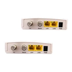 Kiwee Broadband MoCA 2.5 with 2 Gigabit Ethernet Ports - Ethernet Over Coaxial Adapter (Model: KB-M3-02L) (Set of 2)