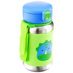 Skip Hop Toddler Sippy Cup - Zoo Stainless Steel Straw Bottle, Dino