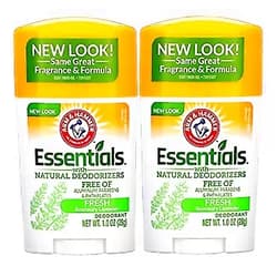 Arm & Hammer Store ARM & HAMMER Essentials Solid Deodorant Travel Size, Fresh, 1 Oz (10 Pack)