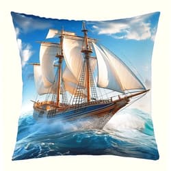 Castle Fairy Nautical Theme Throw Pillow Cover 18