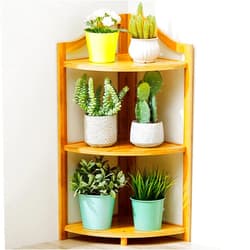 JHSLXD Flower Stand/Flower Pot Stand Creative Bamboo Decorative Stand Multi-Layers Plant Stand Living Room/Balcony/Bedroom Floor-Standing Flower Stand,Wood,73CM