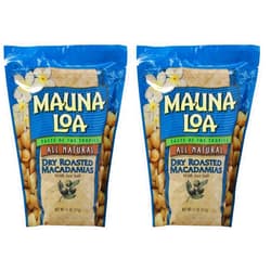 Mauna Loa Macadamias, mUpafK 2 Pack (Dry Roasted with Sea Salt)