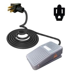 HimaPro Foot Control Switch Pedal ON Off Momentary Switch Deadman Style, 6-ft Cable with 3 Prong Piggyback Plug, 15A 110-220 VAC SPDT NO NC