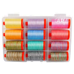 Aurifil Variegated Collection Aurifil Thread Kit by Christa Watson 12 Large Spools 50 Weight CW50VC12, Assorted