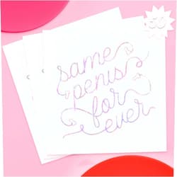 xo, Fetti Bachelorette Party Napkins - Iridescent Foil, 50 count | 3-ply Cocktail Napkins 5x5, Bach Party Decorations, Bridal Shower Gift
