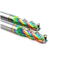 WEXWE Tools Roughing End Mill, DLC Diamond-Like Coating Wave Milling Cutter for Aluminum, Copper, Magnesium Alloys, Composite Materials, 3 Flute, 1/4