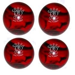Bowlerstore Products EPCO Candlepin Bowling Balls - Cobra Pro Rubber - Red & Black (4 1/2 inch- 2lbs. 6oz.) 4 Balls