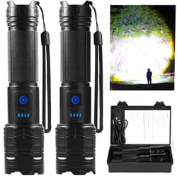 TIMSUMR Rechargeable Flashlights 990,000 High Lumen, 2 Pack Super Bright LED Flashlight with 3 Modes, High Powered Flash Light for Home, Camping, Outdoor