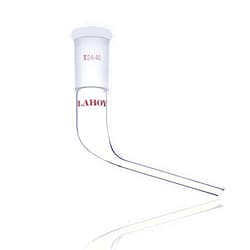 Laboy Glass Adapter/Tube 105° Angle Bent with 10mm Drip Tube & 24/40 Outer Joint Lab Glassware