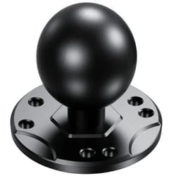 BRCOVAN 1.5'' Ball Mount Base with Aluminum Alloy AMPS Hole Round Plate, Compatible with RAM Mounts C Size 1.5 Inch Ball Double Socket Arm