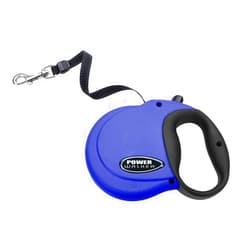 Coastal Pet Power Walker Dog Retractable Leash - Reflective Dog Leash - Stop-and-Release Control Button - Comfort Grip Handle - Blue - Large