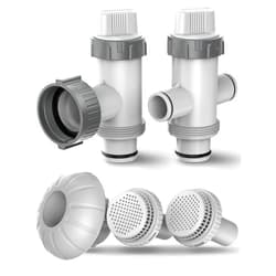 POOLHACKER Above Ground Pool Parts, Pools Replacement Parts for Plunger Valve, Inlet and Outlet Ports Replacement Part Kit, Pool Accessories and Parts