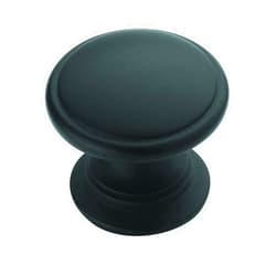 Amerock | Cabinet Knob | Matte Black | 1-1/4 inch (32 mm) Diameter | Ravino | 25 Pack | Drawer Knob | Cabinet Hardware