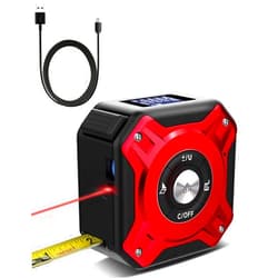 MMV Laser Tape Measure, 135 ft Laser & 16 ft Tape Measure High Precision Digital Measuring Tool, Ft/Ft+in/in/M Unit Switching and Pythagorean Mode, Measure Distance, Area and Volume