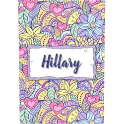 Alba & Hilda USA Publishing Hillary: Notebook A5 | Personalized name Hillary | Birthday gift for women, girl, mom, sister, daughter ... | Design : floral | 120 lined pages journal, small size A5 (5.83 x 8.27 inches)