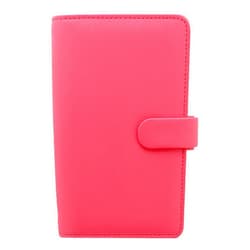 Filofax Saffiano Organizer, Personal Compact Size, Peony - Cross-Grain, Leather-Look, Six Rings, Week-to-View Calendar Diary, Multilingual, 2024 (C028763-24)