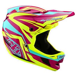 Troy Lee Designs D4 Composite MIPS Helmet Slash Purple/Yellow, XL
