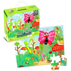 JZMDEDR Jumbo Floor Puzzle for Kids Insect Party Jigsaw Puzzles 35-Piece Ages 3-5，Preschool Learning Development Toys Large Floor Puzzle for Toddlers&Kids Ages 4-8 Years Old (2 x 1.4 Feet)