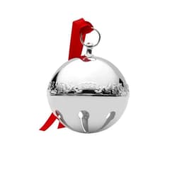 Wallace 2022 Silver-Plated Sleigh Bell Ornament, 52nd Edition, for Christmas