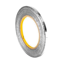 3M 421 Dark Silver Lead Foil Tape - 0.5 in. x 5 yds. Roll, Conformable Tape, Rubber Adhesive. Electrically and Thermally Conductive Tape [1 Roll]