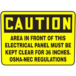 Accuform MELC625VA Aluminum Safety Sign, Legend 