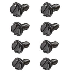 Crossarctic License Plate Screws with Rustproof Finish - License Plate Screw Kit for Front & Rear Plates - License Plate Bolts for Domestic Vehicles License Plates (8-Pack, Black)
