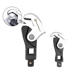 Powerbuilt 2 Piece Spring-Loaded Crowfoot Wrench Set, Adjustable, Auto Size, Universal, Self-Adjusting, Power Grip , Rapid Wrench- 240274