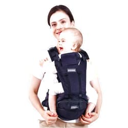 Kirinbabe Baby Carrier with Hip Seat, Detachable 2-in-1 Baby Waist Stool Carrier with Adjustable Shoulder Straps and Storage Bag, Suitable for Babies, Newborns and Toddlers