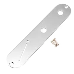 Musiclily Pro 32mm Steel Tele Control Plate with Narrow Pots Hole Spacing and Angled Switch Slot for Telecaster Electric Guitar, Chrome