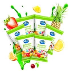 Arcor Assorted Fruit Candy - Individually Wrapped, Delicious Fruit Filled Hard Candy with Strawberry, Cherry, Pineapple, Orange & Lemon Flavors - 6oz Bags (Pack of 6)