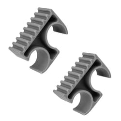 Hasanbar Bimini Top Pole Clips Holder Bimini Top Hardware for 7/8-inch Bimini Top Support Poles, Bimini Pole Clips Bimini Top Clips for Anti Rattle Bimini Brace Security Boat Accessories, 2 Pack (Grey)