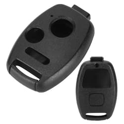 Aramox 2+1 Remote Key Fob Uncut Shell Case Black FCC ID: N5F-S0084A Replacement for Civic LX 2006-2011