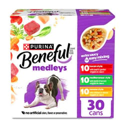 By Beneful Purina Beneful Medleys Wet Dog Food Variety Pack with Tuscan, Romana, and Mediterranean Style Dog Food in Dog Gravy, 30 Pack - (Pack of 30) 3 oz. Cans