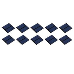 MECCANIXITY Mini Solar Panel Cell 3V 125mA 0.375W 52mm x 52mm for DIY Electric Power Project Pack of 10