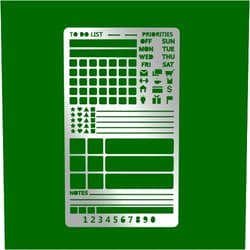 ANJIE + ASH Metal Journal Stencil for Bullet Journaling, Planning, Drawing, and DIY - Versatile Templates for Bookmark, Banners, Lines, Lists, Planner Stamps, Habit Tracker, Dot Journaling #2